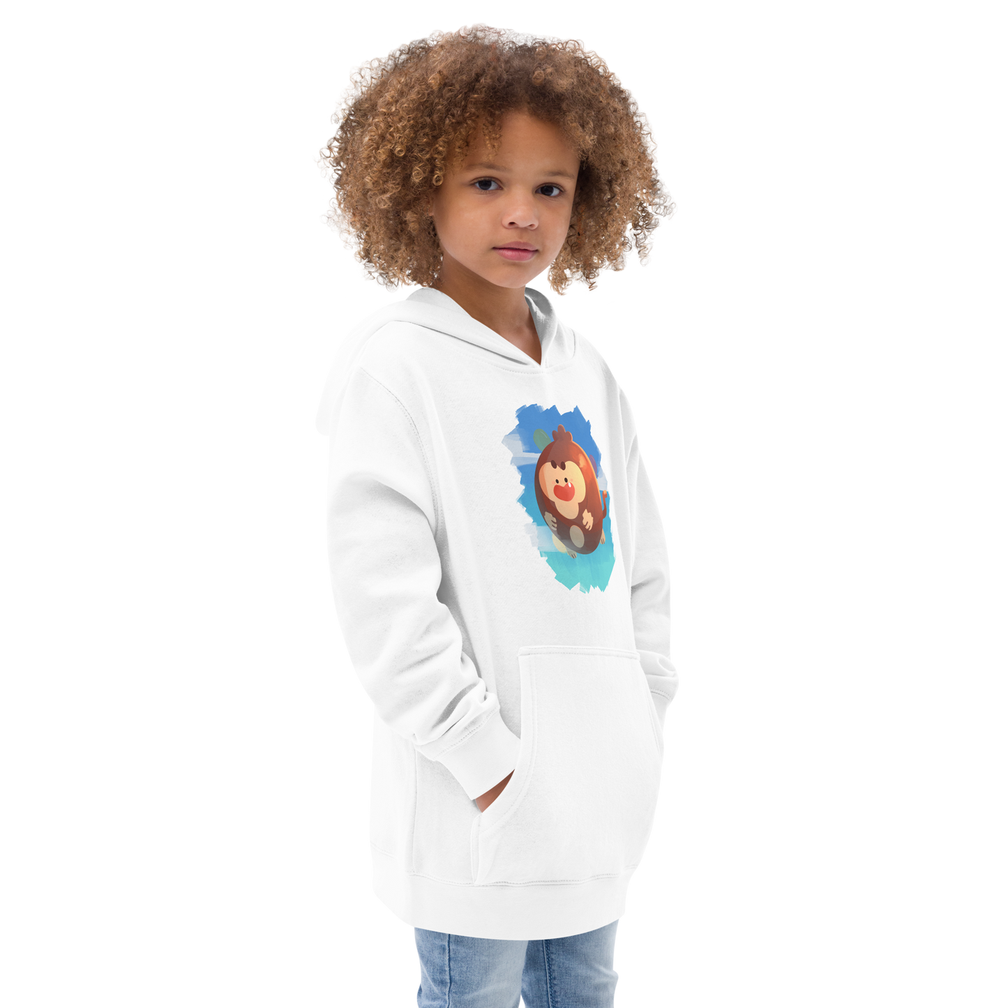 Round Monkey Fleece Hoodie (Kids/Youth)