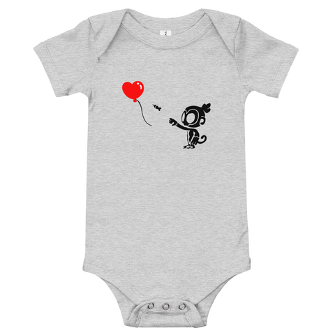 Monkey With Bloon Baby Bodysuit