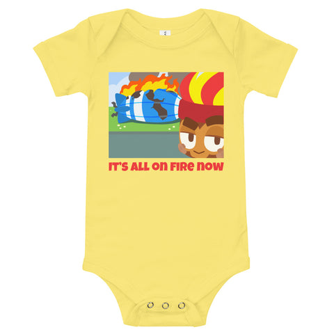 It's All On Fire Now Baby Bodysuit