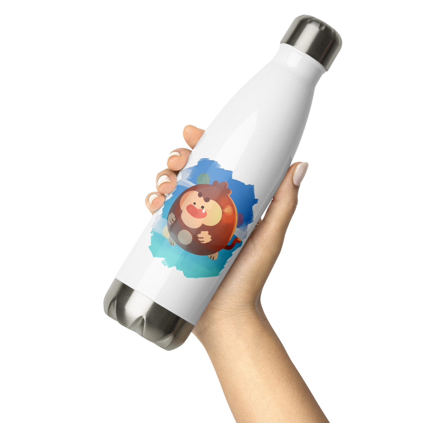 Round Monkey Stainless Steel Water Bottle