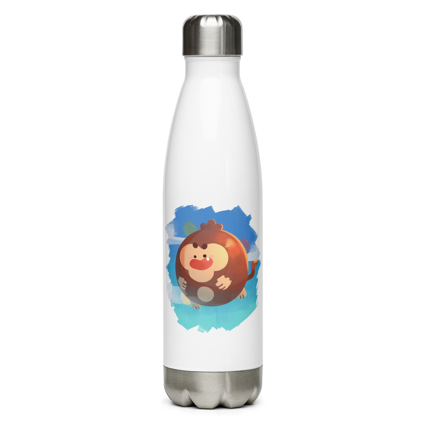 Round Monkey Stainless Steel Water Bottle