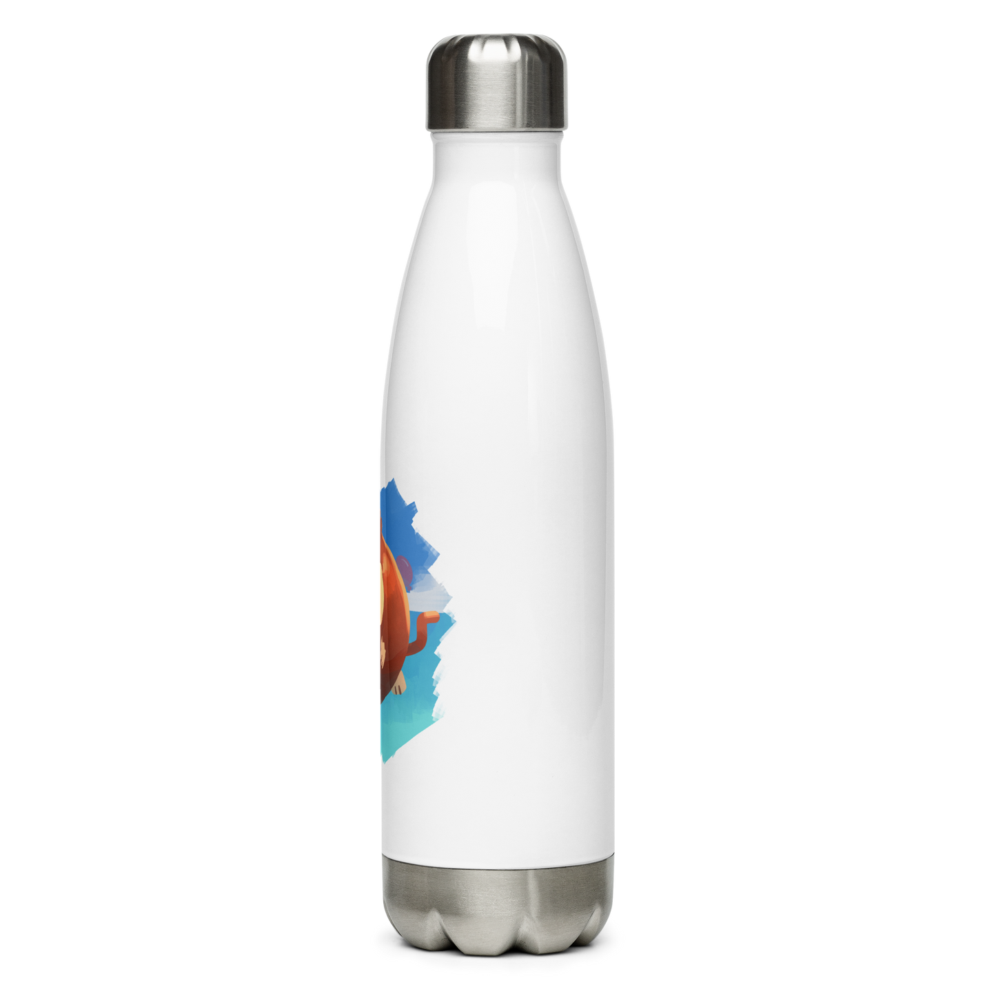 Round Monkey Stainless Steel Water Bottle