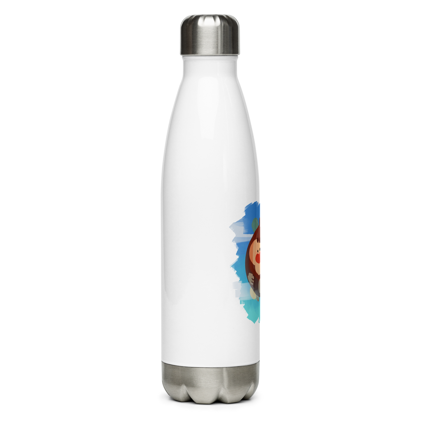 Round Monkey Stainless Steel Water Bottle