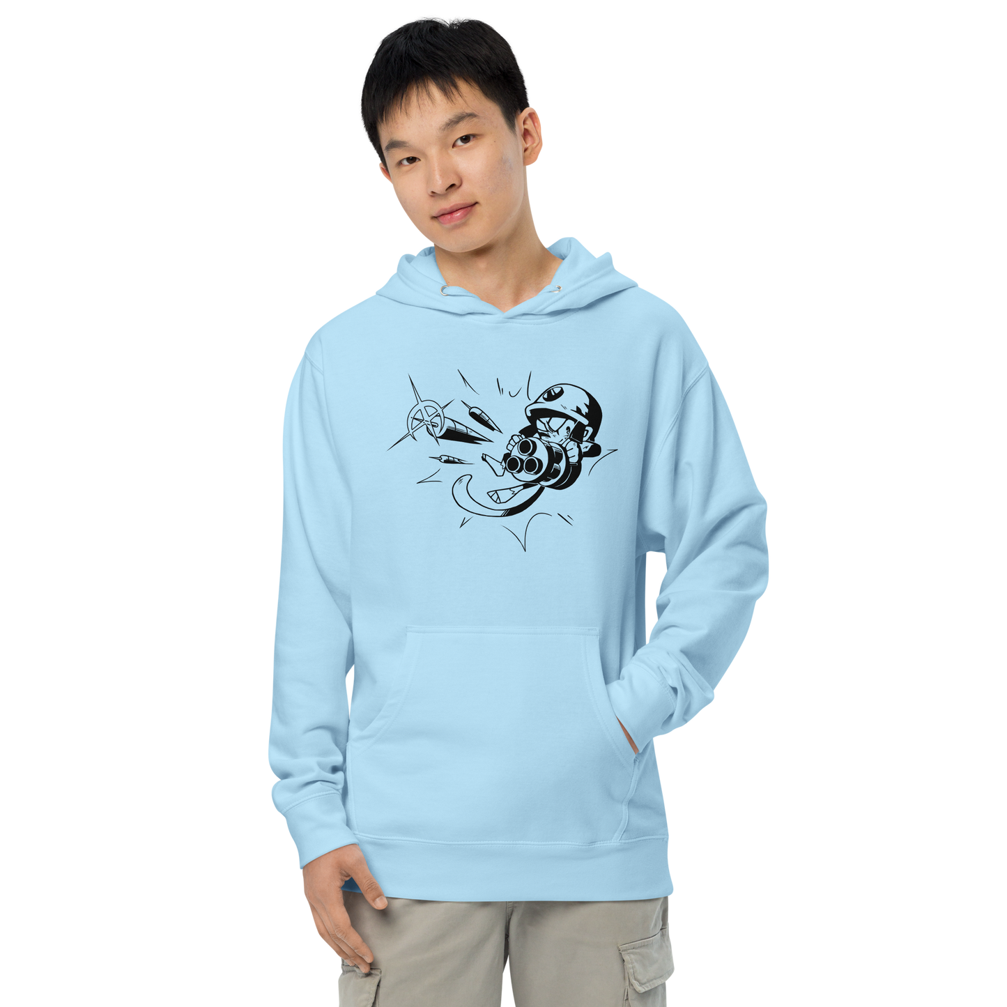 Comic Style Dartling Midweight Hoodie (Unisex)