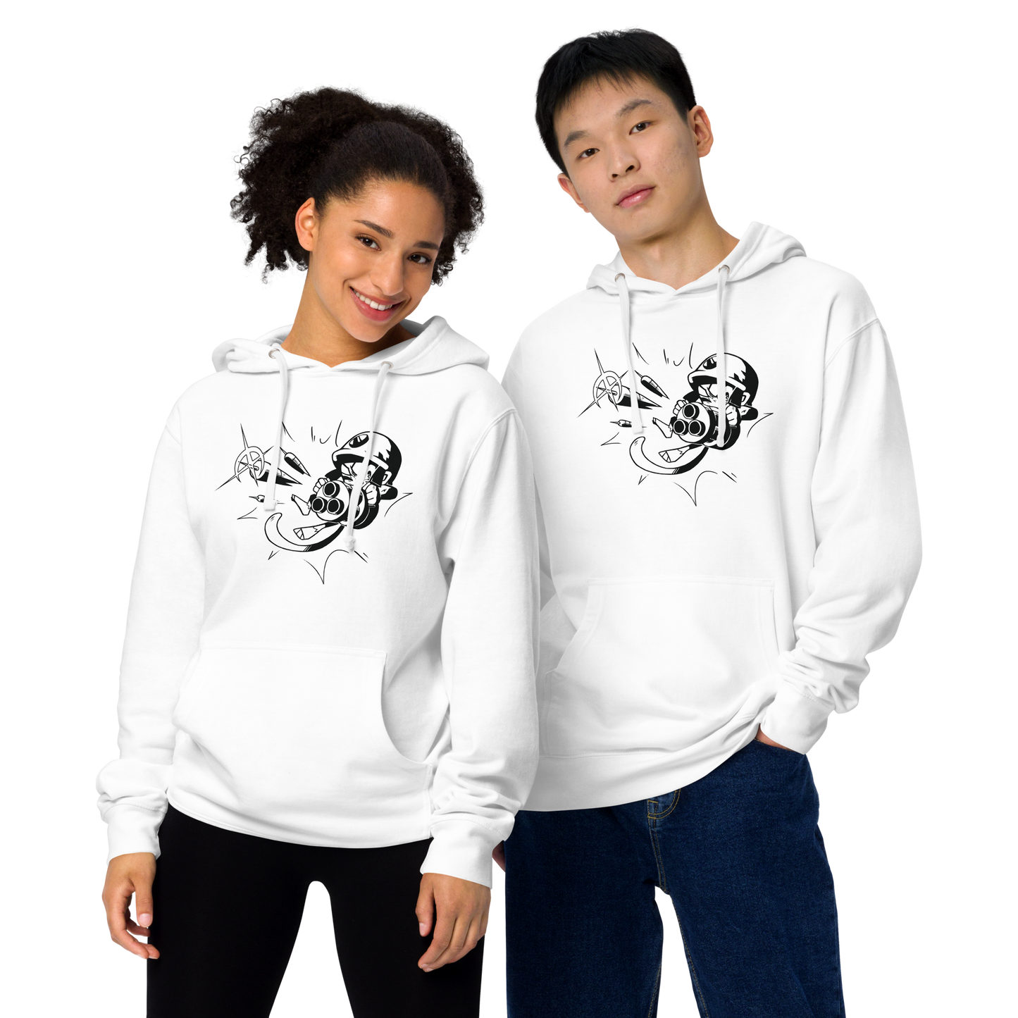 Comic Style Dartling Midweight Hoodie (Unisex)