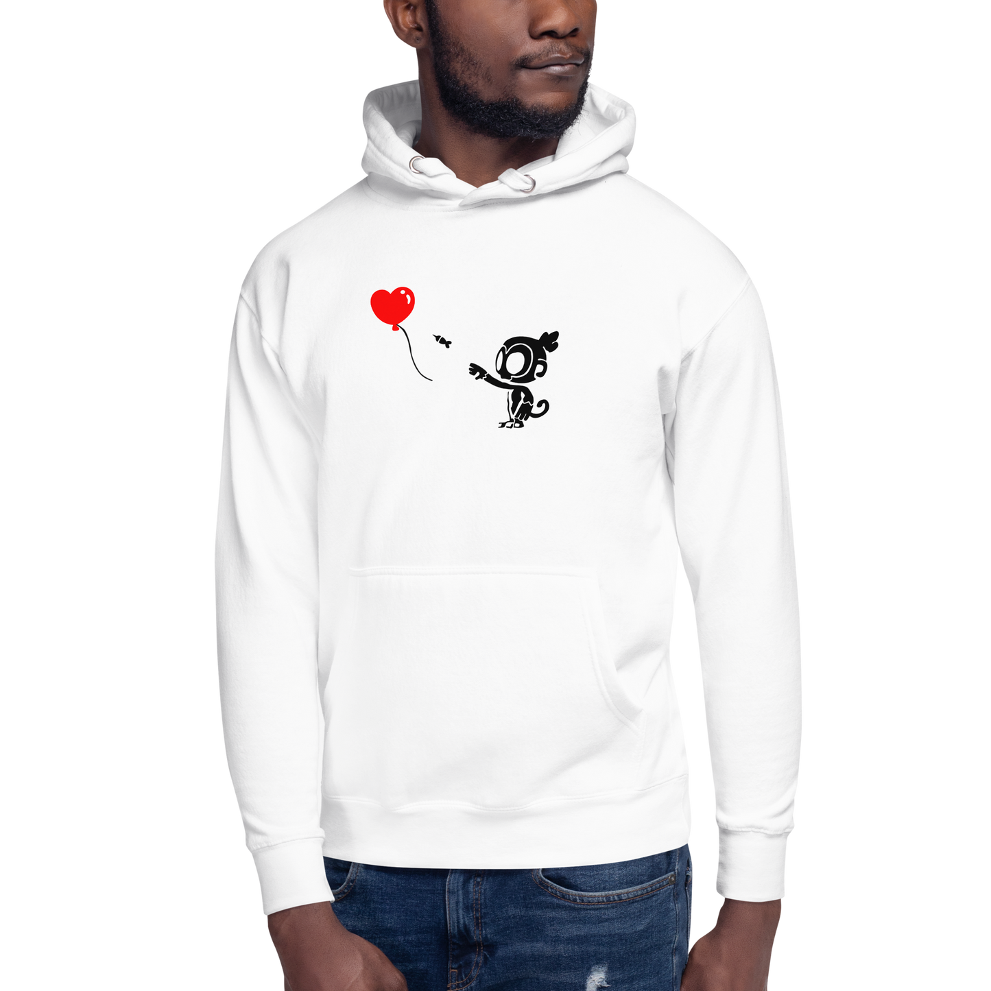 Monkey With Bloon Hoodie (Unisex)