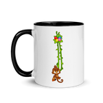 Vine Monkey Mug with Color Inside