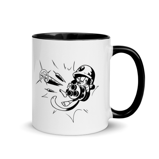 Comic Style Dartling Mug with Color Inside