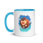 Round Monkey Mug with Color Inside