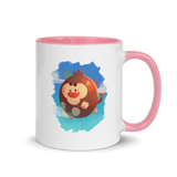 Round Monkey Mug with Color Inside